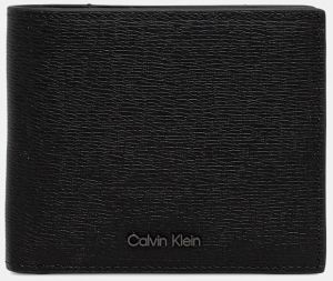 Kožená peňaženka Calvin Klein čierna farba, LV04D1072G