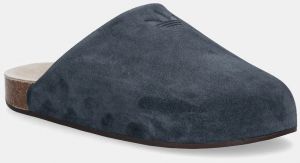 Semišové šľapky adidas Originals Adimule modrá farba, JP8729