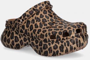 Šľapky Crocs Bae Animal Clog hnedá farba, na platforme, 211624