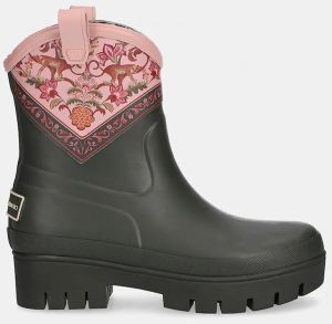 Gumáky Barbour Barbour x Farm Rio Thais Short Welly zelená farba, LRF0123MI11