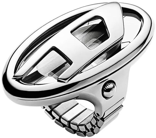 Hodinky Diesel D-Era Watch Ring dámske, strieborná farba, DZ5623