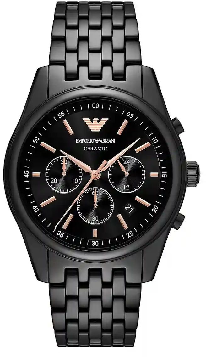Hodinky Emporio Armani pánske, čierna farba, AR70015