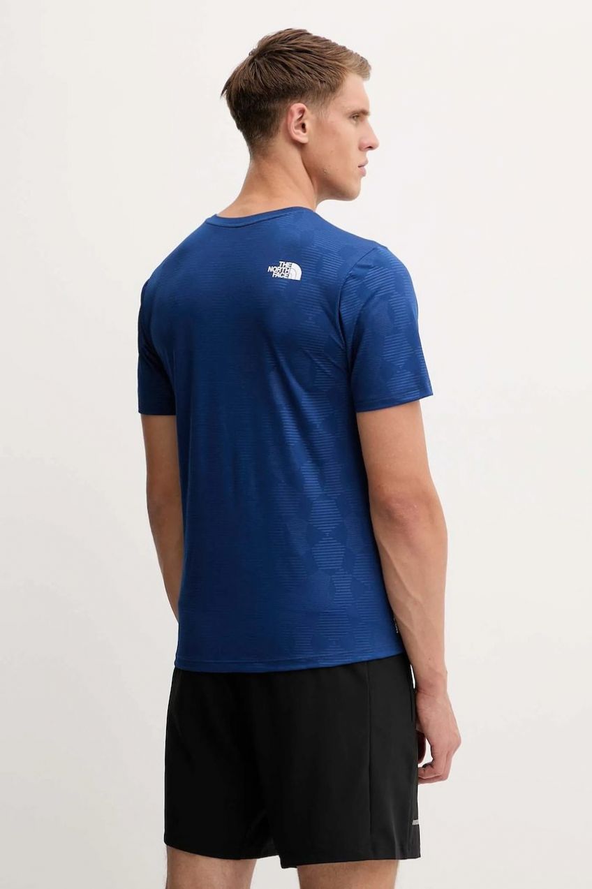 Tričko The North Face 24/7 pánske, modrá farba, vzorované, NF0A8BEPEEO1