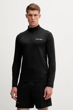 Tréningové tričko s dlhým rukávom Calvin Klein Performance čierna farba, jednofarebné, LVGMF5W303