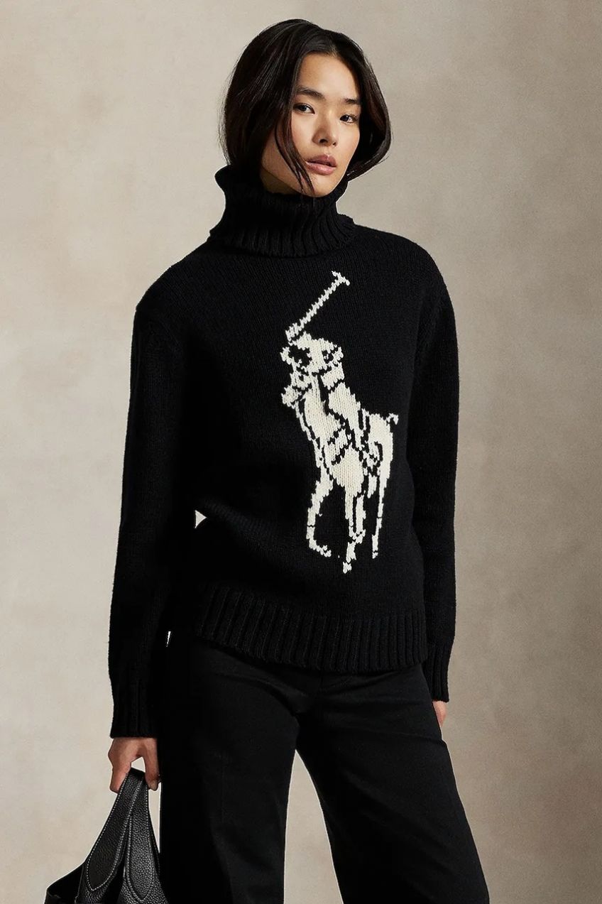 Vlnený sveter Polo Ralph Lauren béžová farba, s rolákom, 211978329