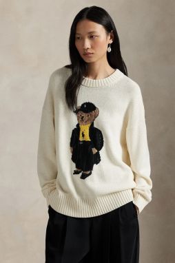 Bavlnený sveter Polo Ralph Lauren béžová farba, 211978310