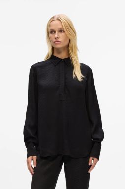 Blúzka Karl Lagerfeld čierna farba, jednofarebná, A4W11012