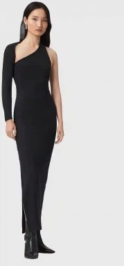 Šaty AllSaints ARI čierna farba, maxi, priliehavé, W074DD