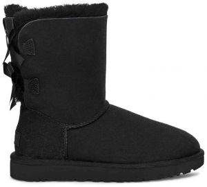 UGG Bailey Bow II dámske, čierna farba, na plochom podpätku, zateplené, 1016225.BLK