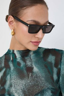 Slnečné okuliare Saint Laurent BETTY dámske, čierna farba,BETTY