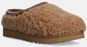 Papuče UGG Tasman Maxi Curly hnedá farba, 1158356-CHE
