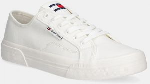 Tenisky Tommy Jeans  LACE UP CANVAS COLOR biela farba, EM0EM01543