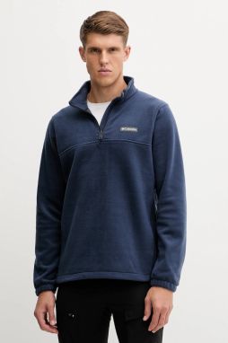 Fleecová mikina Columbia Steens Mountain Half Zip hnedá farba, jednofarebná, 1620191