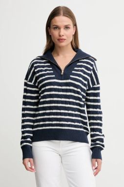 Vlnený sveter Tommy Hilfiger tmavomodrá farba, WW0WW46425