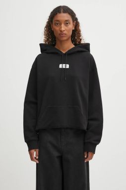 Bavlnená mikina MM6 Maison Margiela x MM6 Wardro čierna farba, s kapucňou, jednofarebná, S52GU0234.M25025.900