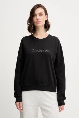 Mikina Calvin Klein Underwear čierna farba, s nášivkou, LV00QS7514
