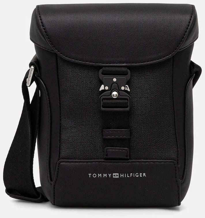 Malá taška Tommy Hilfiger čierna farba, AM0AM13940