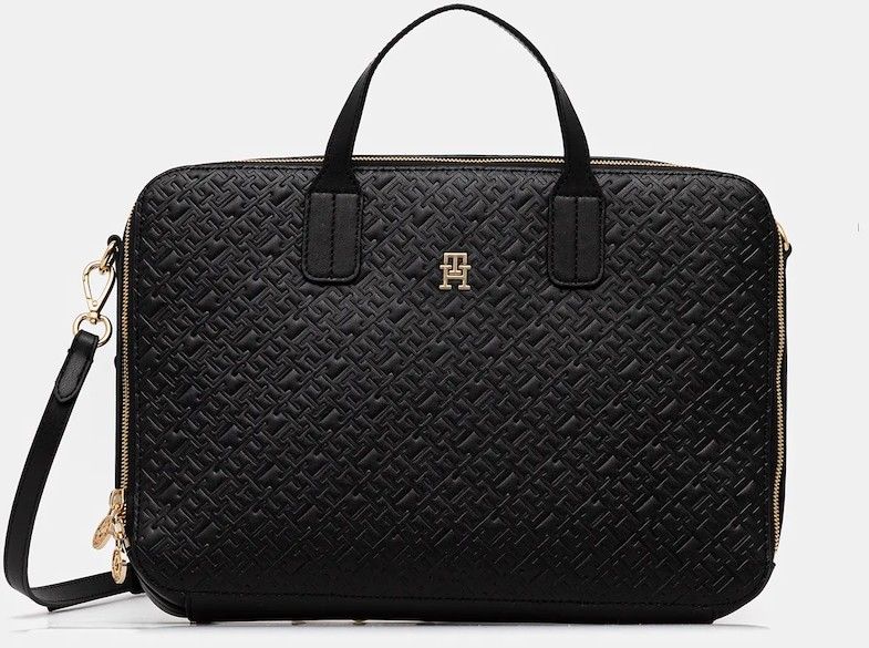 Taška Tommy Hilfiger čierna farba, AW0AW18003