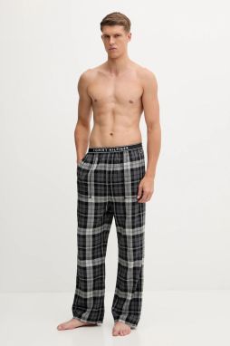 Pyžamové nohavice Tommy Hilfiger čierna farba, vzorované, UM0UM03815