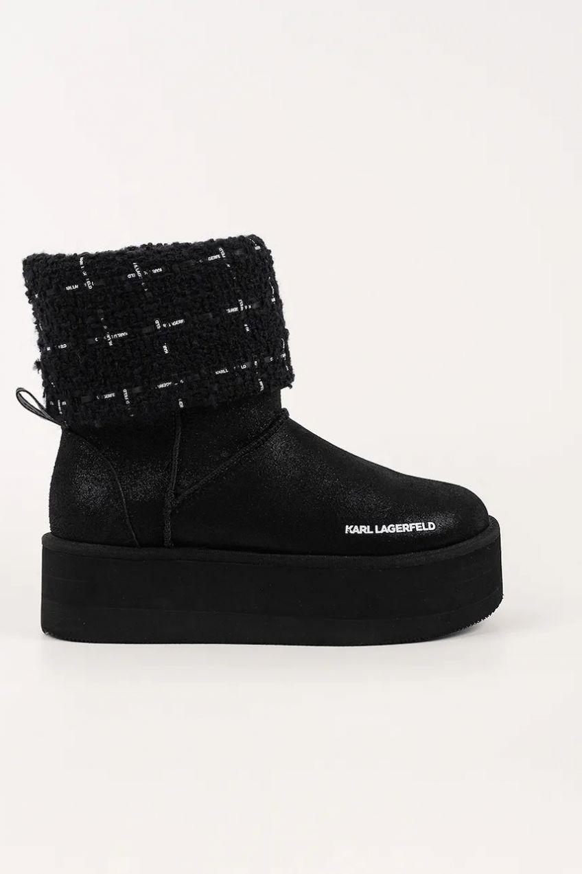 Snehule Karl Lagerfeld THERMO čierna farba, KL48552