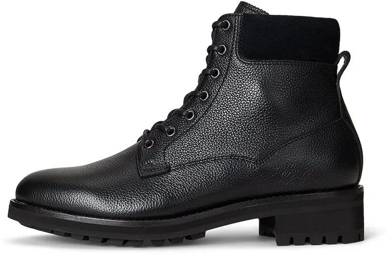 Kožená obuv Polo Ralph Lauren Bryson Md Fd Boots čierna farba, 812974121001
