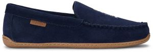 Semišové papuče Polo Ralph Lauren Brenan Bear pánske, tmavomodrá farba, 843955398001