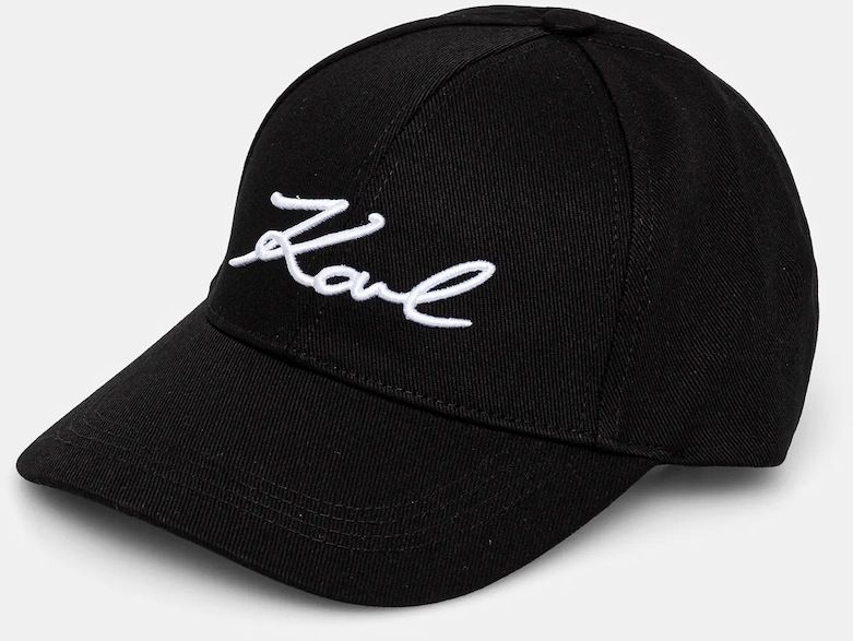 Šiltovka Karl Lagerfeld K/SIGNATURE čierna farba, jednofarebná, A1W33069