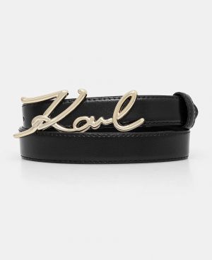 Opasok Karl Lagerfeld K/SIGNATURE čierna farba, A1W33205