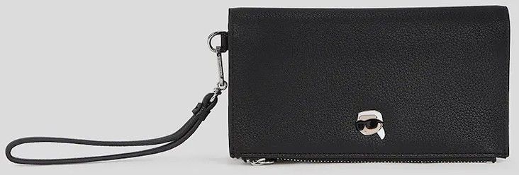 Peňaženka Karl Lagerfeld IKON dámska, čierna farba, A3W32004