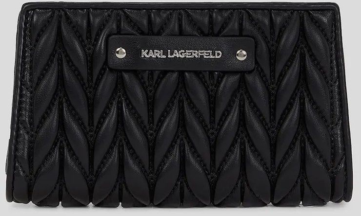 Peňaženka Karl Lagerfeld K/WEAVE dámska, čierna farba, A3W32037