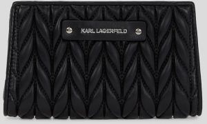 Peňaženka Karl Lagerfeld K/WEAVE dámska, čierna farba, A3W32037