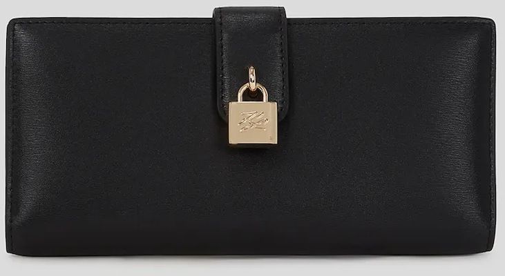 Kožená peňaženka Karl Lagerfeld K/AUTOGRAPH čierna farba, A3W32040