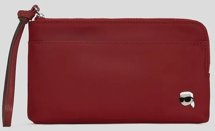 Peňaženka Karl Lagerfeld IKON dámska, červená farba, A3W32011