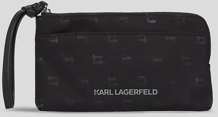 Peňaženka Karl Lagerfeld IKON dámska, čierna farba, A3W32012