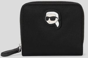 Peňaženka Karl Lagerfeld IKON NYLON dámska, čierna farba, A3W32102