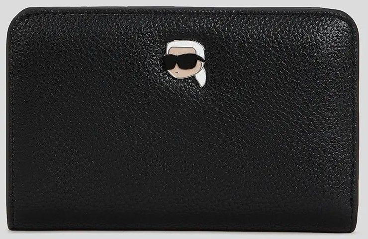 Peňaženka Karl Lagerfeld IKON dámska, čierna farba, A3W32088