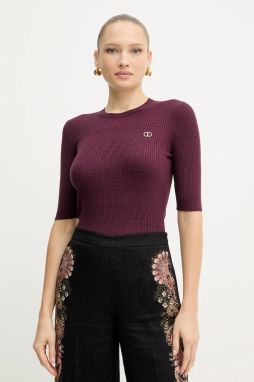 Tričko Twinset dámske, bordová farba, 252TP3240