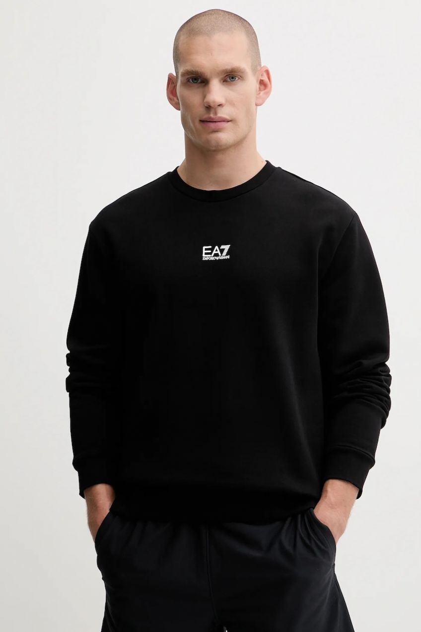 Mikina EA7 Emporio Armani čierna farba, jednofarebná, PJVTZ.8NPM34