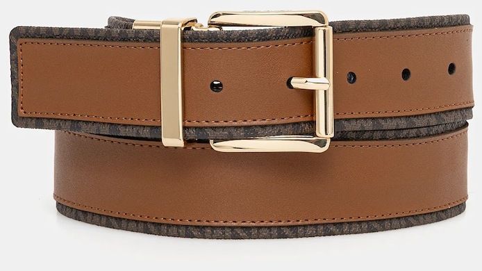 Obojstranný opasok MICHAEL Michael Kors hnedá farba, 29MKWB529034
