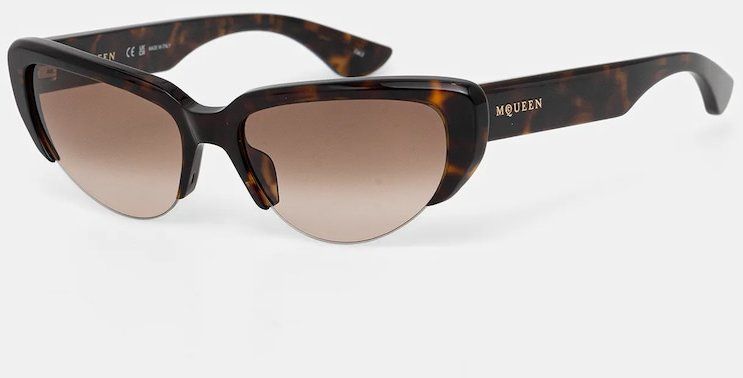 Slnečné okuliare Alexander McQueen hnedá farba, AM0533S