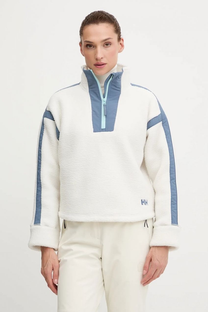 Fleecová mikina Helly Hansen IMPERIAL béžová farba, jednofarebná, 49581