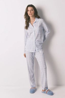 Bavlnené pyžamo women'secret modrá farba, bavlnené, 3132158