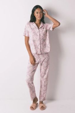 Bavlnené pyžamo women'secret ružová farba, bavlnené, 3592428