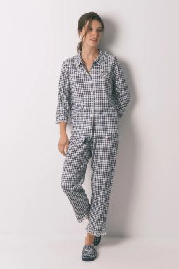Bavlnené pyžamo women'secret tmavomodrá farba, bavlnené, 3132151