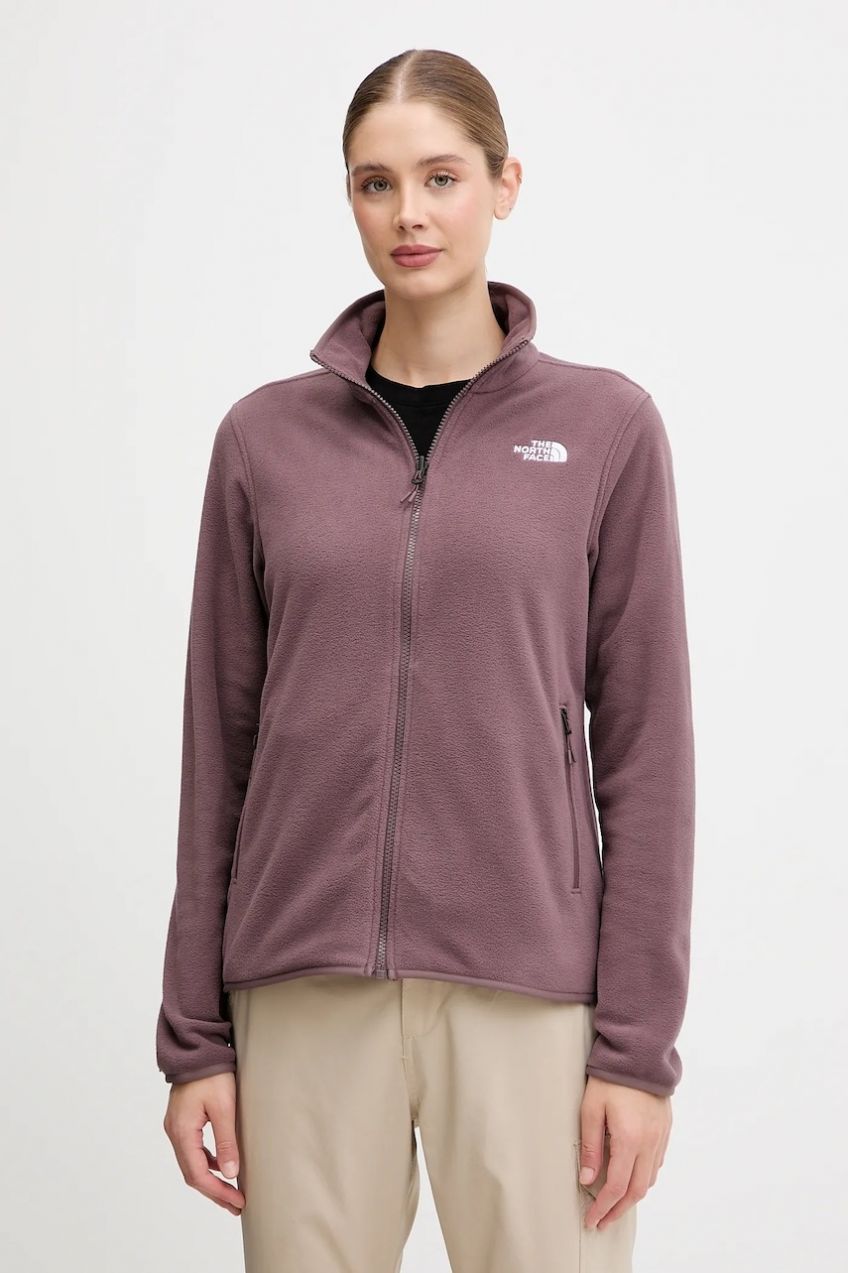 Fleecová mikina The North Face hnedá farba, jednofarebná, NF0A8D2FBQ71