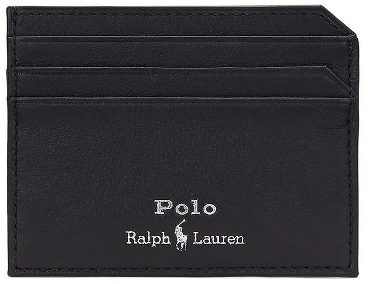 Kožená peňaženka Polo Ralph Lauren čierna farba, 405963230
