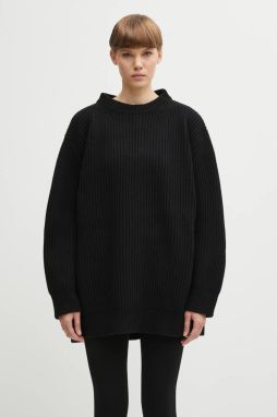 Sveter s prímesou vlny MM6 Maison Margiela čierna farba, teplý, S62HL0042.M13192.900