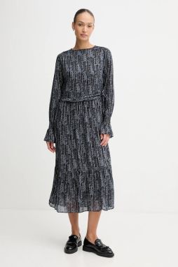 Šaty Pepe Jeans tmavomodrá farba, maxi, áčkový strih, PL9537722
