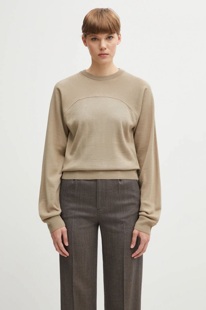 Sveter MM6 Maison Margiela béžová farba, ľahký, S62HL0040.M13188.114