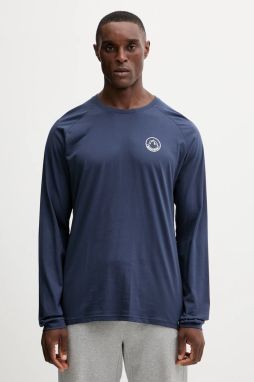 Bavlnené tričko s dlhým rukávom LA Sportiva Circle Logo tmavomodrá farba, s potlačou, ZACL007